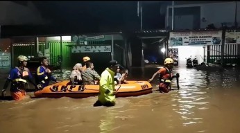 Gercep Bantu Evakuasi Warga Terdampak Banjir