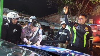 Harkamtibmas Jelang Nataru, Polres Kediri Kota Tindak Puluhan Motor Tidak Sesuai Spek Tek 