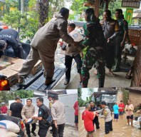 Sinergitas Polres Ponorogo bersama TNI dan BPBD Dirikan Dapur Umum untuk Warga Terdampak Banjir