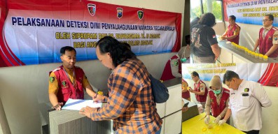 Polres Nganjuk Gelar Rikkes dan Deteksi Dini Penyalahgunaan Narkoba bagi Anggota Polri dan ASN