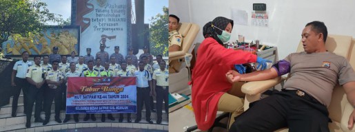 Polres Nganjuk Rayakan HUT Satpam Ke-44 dengan Donor Darah, Kapolres Beri Apresiasi