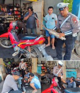 Operasi Lilin Semeru Polres Pelabuhan Tanjungperak Himbau Bengkel Tak Layani Penggantian Knalpot Tidak Sesuai Spektek
