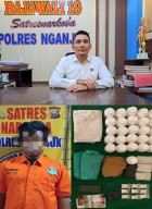 Polres Nganjuk Bekuk Pengedar Pil Dobel L, 27.100 Butir Disita