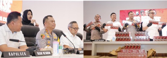 Polrestabes Surabaya Berhasil Gagalkan Pengiriman 145 Koli Rokok Ilegal Senilai Rp 2,1 Miliar