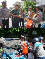 Jumat Berkah Polresta Probolinggo Berbagi: Ratusan Nasi Bungkus di Pasar Baru