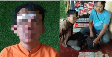 Polres Nganjuk Amankan Pelaku: "Pencurian Tas berisi uang di Dsn. Jarakan, Kel. Warujayeng Kec.Tanjung Anom"