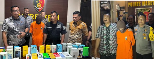 Polres Magetan: "Kejar Pembobol Konter HP ke Jabar, Tersangka Ditangkap di Bandung"