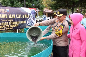 Kapolres Sumenep: "Tabur 12 Ribu Benih Ikan, Dukung Program Ketahanan Pangan"