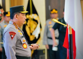 Kapolri Pimpin Kenaikan Pangkat 22 Pati Polri