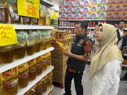 Tim Satgas Pangan Polres Blitar Kota Sidak Pasar Cek Ketersediaan Bapokting Jelang Ramadhan.