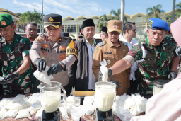 Polres Jember Berhasil Sita Puluhan Ribu Botol Miras dan Okerbaya, di Bulan Suci Ramadhan 1446 H