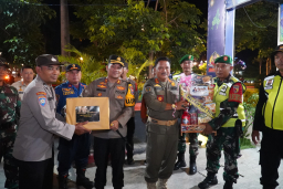 Pastikan Keamanan Malam Takbir, Kapolres Nganjuk dan Forkopimda Tinjau Pos Pengamanan 
