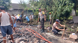 Kebakaran Rumah di Banaranwetan, Polsek Bagor Bergerak Cepat