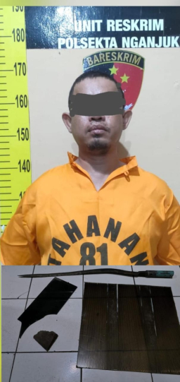 Polisi Amankan Pria Bersenjata Tajam di Ganungkidul Nganjuk 