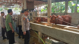 Dorong Ketahanan Pangan, Polsek Berbek Pantau Perkembangan Ternak Warga Sonopatik