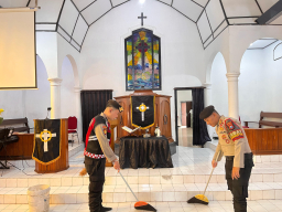 Patroli Dialogis dan Bakti Religi di Gereja, Polres Situbondo Beri Rasa Aman Jelang Perayaan Paskah