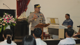 Kapolres Nganjuk Hadiri dan Memberi Sambutan Saat Pengamanan Ibadah Paskah di Gereja Paroki Santo Paulus Nganjuk 