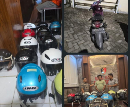 Berhasil Amankan Residivis Pencurian Helm dan Sita Puluhan Barang Bukti