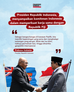 Republik Indonesia dan Fiji Telah Terjalin Dengan Baik