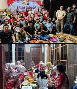  Halal Bihalal Menambah Erat Tali Silaturahmi di Keluarga Besar Polsek Mojowarno.