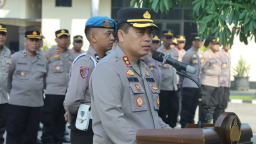 Apel Jam Pimpinan: Kapolres Puji Kinerja Anggota Amankan Kegiatan Tanpa Ekses
