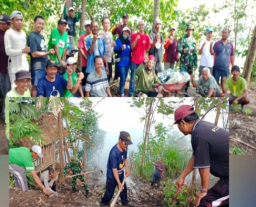TNI Polri dan Warga Bersinergi Gelar Aksi Bersih-Bersih Lingkungan