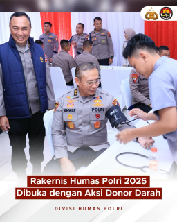 Rakernis Humas Polri 2025, Dengan Donor Darah