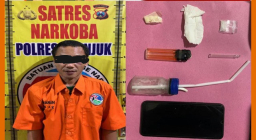 Satresnarkoba Polres Nganjuk Tangkap Pengedar Sabu di Halaman Bank 