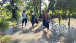 Bhabinkamtibmas Jogomerto Buka Saluran Dam, Dukung Ketahanan Pangan Nasional