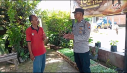 Polsek Ngronggot Dukung Ketahanan Pangan, Ratusan Bibit Sayuran Siap Ditanam di Pekarangan Warga