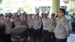 Apel Pagi, Kapolres Nganjuk Minta Anggota Lebih Proaktif Layani Masyarakat