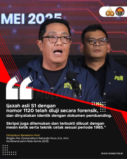 Sah! Ijazah asli S1 Dengan Nomor 1120, diuji Secara Forensik