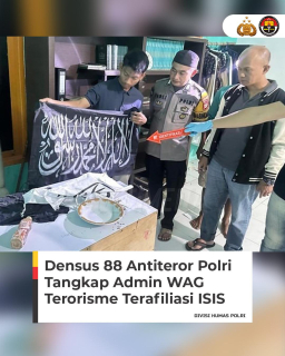Tim Densus 88 Antiteror Polri Berhasil lMenangkap Seorang Terduga Teroris di Gowa Sulsel