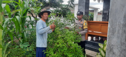 Pekarangan Produktif, Polsek Sawahan Kawal Ketahanan Pangan di Desa Duren