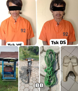 Dua Pelaku Curanmor di Warujayeng Dibekuk Polisi, Satu Unit Motor Lawas Berhasil Diamankan