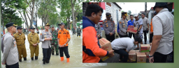 Kapolres Gresik Salurkan Bantuan Sosial Bagi Warga Terdampak Banjir di Benjeng