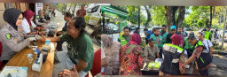 Hari Bhayangkara ke -79, Biddokkes Polda Jatim Gelar Layanan Kesehatan Gratis untuk Driver Ojol