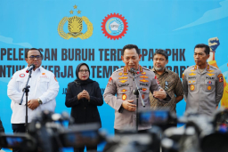 Kapolri Lepas 700 Buruh Terdampak PHK Untuk Kembali Bekerja, Wujud Kolaborasi Selesaikan Permasalahan Industrial