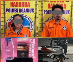 Sepasang Pengedar Sabu Ditangkap di Tanjunganom, Polisi Amankan 1,77 Gram Barang Bukti