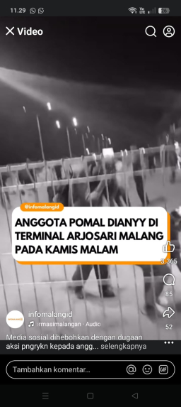 Dugaan Pengeroyokan Anggota TNI POM AL di Terminal Arjosari Malang Hebohkan Media Sosial