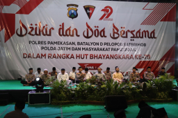 Polres Pamekasan Gelar Dzikir dan Doa Bersama Sambut Hari Bhayangkara Ke-79