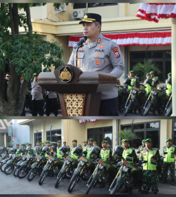 Apel Pergeseran Pasukan, Polres Nganjuk Siap Amankan Ribuan Peserta Pengesahan Warga Baru PSHT