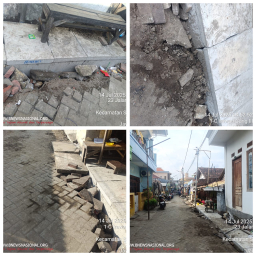 Pemasangan Orong Orong diduga Asal Asalan Sehingga Tidak Rapi.