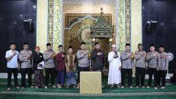 Kapolres Nganjuk Ajak Jamaah Subuh Jaga Toleransi dan Kamtibmas