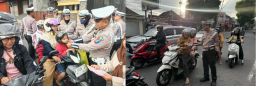 Polisi Menyapa : Operasi Patuh Semeru 2025 Polres Jember Sebar Brosur Edukasi Tertib Lalin Bagi Pengguna Jalan