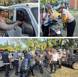 Operasi Patuh Semeru 2025 Polres Probolinggo Beri Hadiah Bagi Pengendara yang Tertib Lalu Lintas