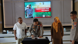 Wujudkan Swasembada Jagung, Polres Nganjuk Gelar Rakor Eksternal Ketahanan Pangan