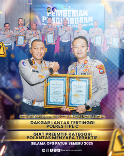 Satlantas Polres Nganjuk Raih 3 Penghargaan Tingkat Polda Jatim dalam ANEV Kamseltibcarlantas 2025
