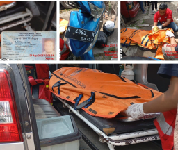 Korban Tabrak Lari  Seorang Lelaki Separuh Baya Tewas di Tempat.