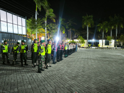 Patroli Skala Besar Polres Nganjuk Amankan Obyek Vital dan Cipta Kondisi Kamtibmas